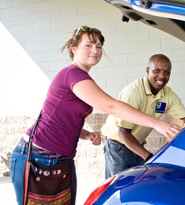 loading up a car